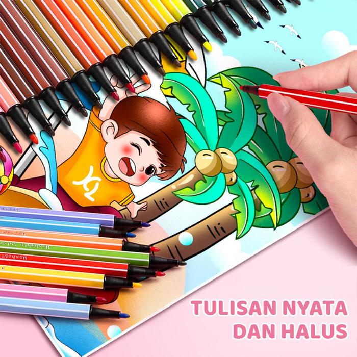  Aimilo 1 Set Hexagonal Watercolor Marker Pen Astronot 12