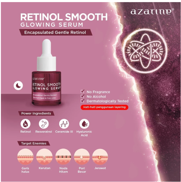 Wahana Kosmetika Indonesia Azarine® Retinol Smooth Glowing Serum