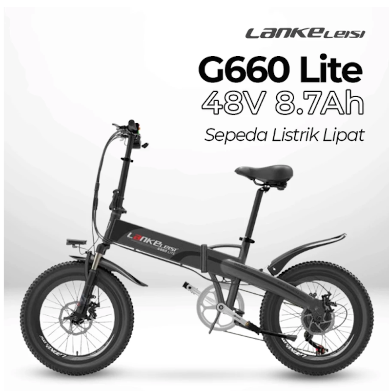 Lankeleisi Sepeda Elektrik Listrik Lipat Lite 4