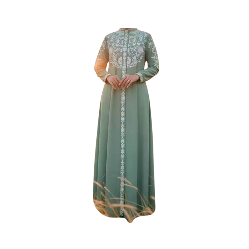 Qiarinn Gamis Bordir Tuqba Swaroski