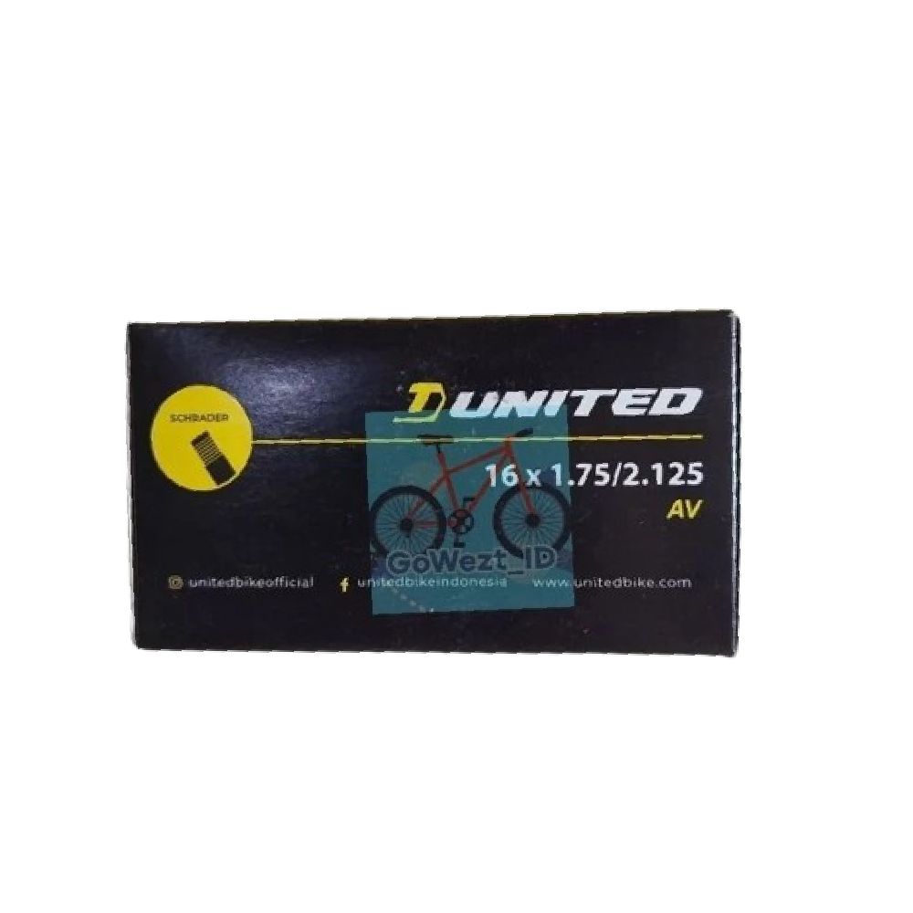 United Bicycle Tube 16 x 1.7 /2.125