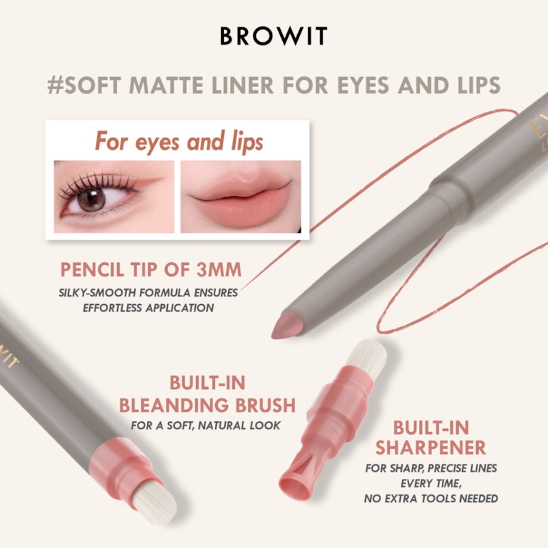 Browit By Nongchat Eye To Lip Liner #08 Brick Brown 4