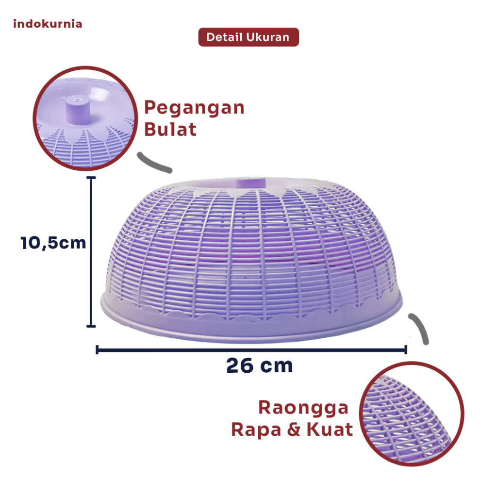 Indokurnia Tudung Saji Casual Pastel 2