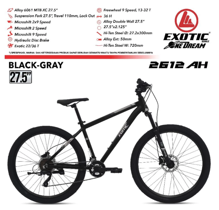 Roda Pasifik Mandiri Pacific MTB Exotic 27.5 Inch ET-2612 AH