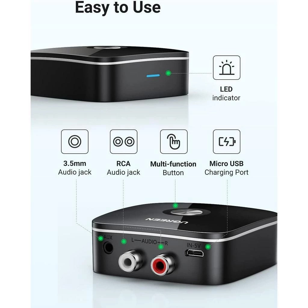 UGREEN Wireless Bluetooth Audio Receiver 5.1 40759 