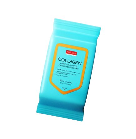 Purederm Collagen Make-up Remover Cleansing Towelettes Collagen