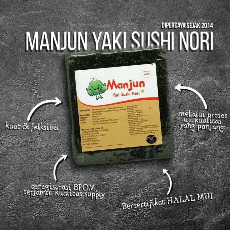 Manjun Food Manjun Seaweed Sushi Nori