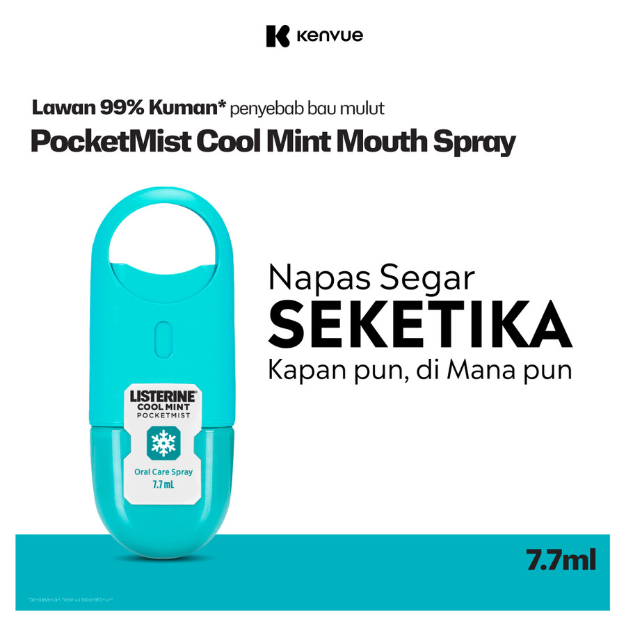 Johnson & Johnson Indonesia Listerine POCKETMIST Fresh Breath Spray Cool Mint