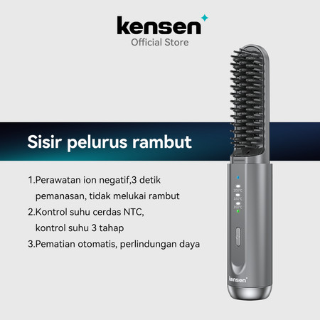 Kensen Wireless Hair Straightener Comb 2