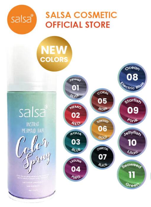 Alfa Viva Famili Salsa Cosmetics Instant Mermaid Hair Color Spray
