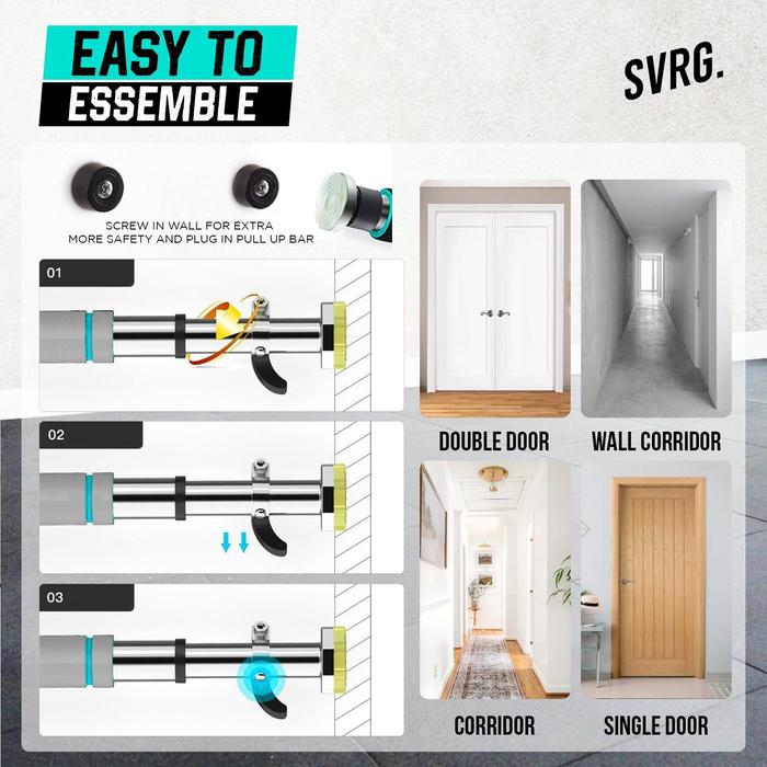 The Republic of Svarga SVRG Pull Up Bar 65-100 cm