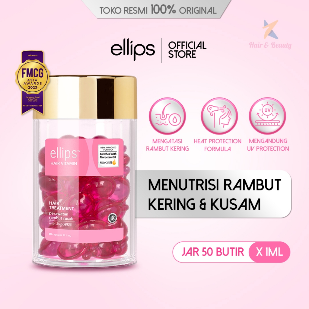 Kino Indonesia Ellips Hair Vitamin Moroccan Oil Hair Treatment