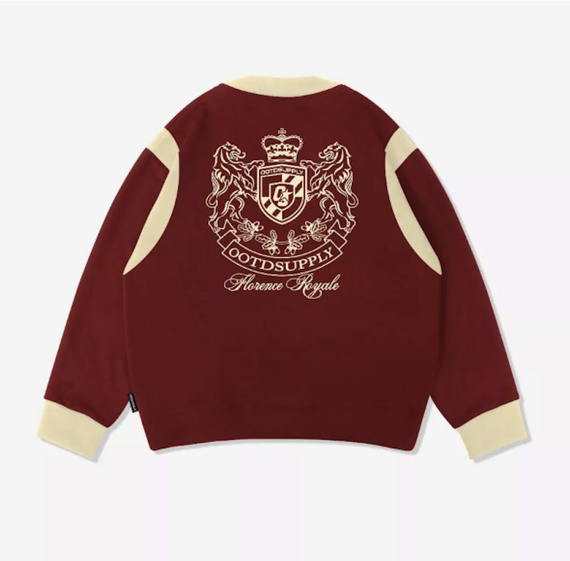 OOTDSUPPLY Cardigan Florence Maroon Cream 2