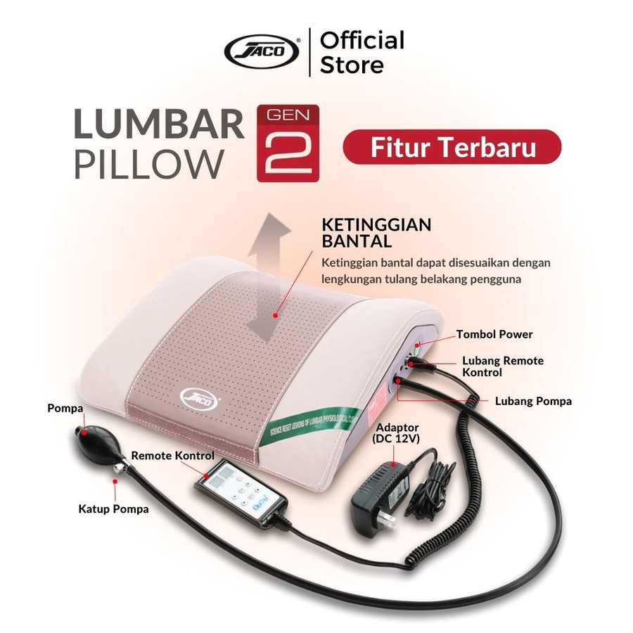 Jaco Nusantara Mandiri Jaco Lumbar Pillow Gen 2