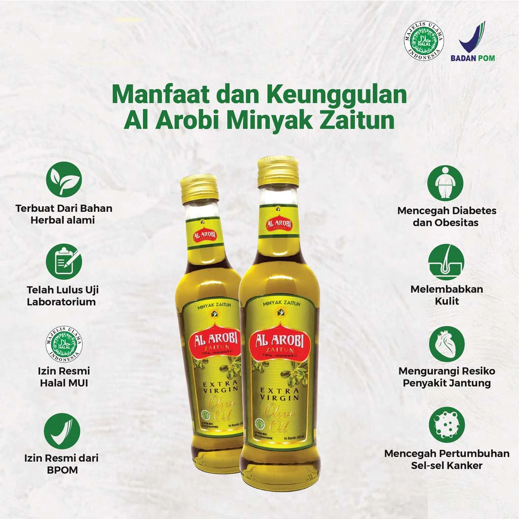 Sari Bunga Alam Lestari Al Arobi Extra Virgin Olive Oil
