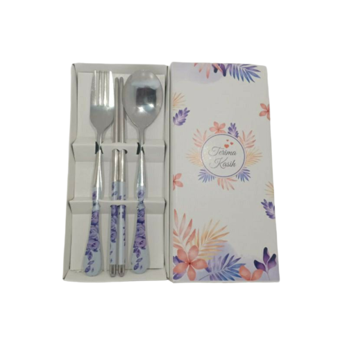 Sendok Set Sakura Kemasan Full Box Motif 2