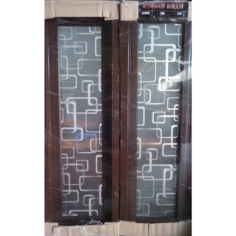 Jendela Aluminium Jungkit Motif Kaca Es Crystal 2