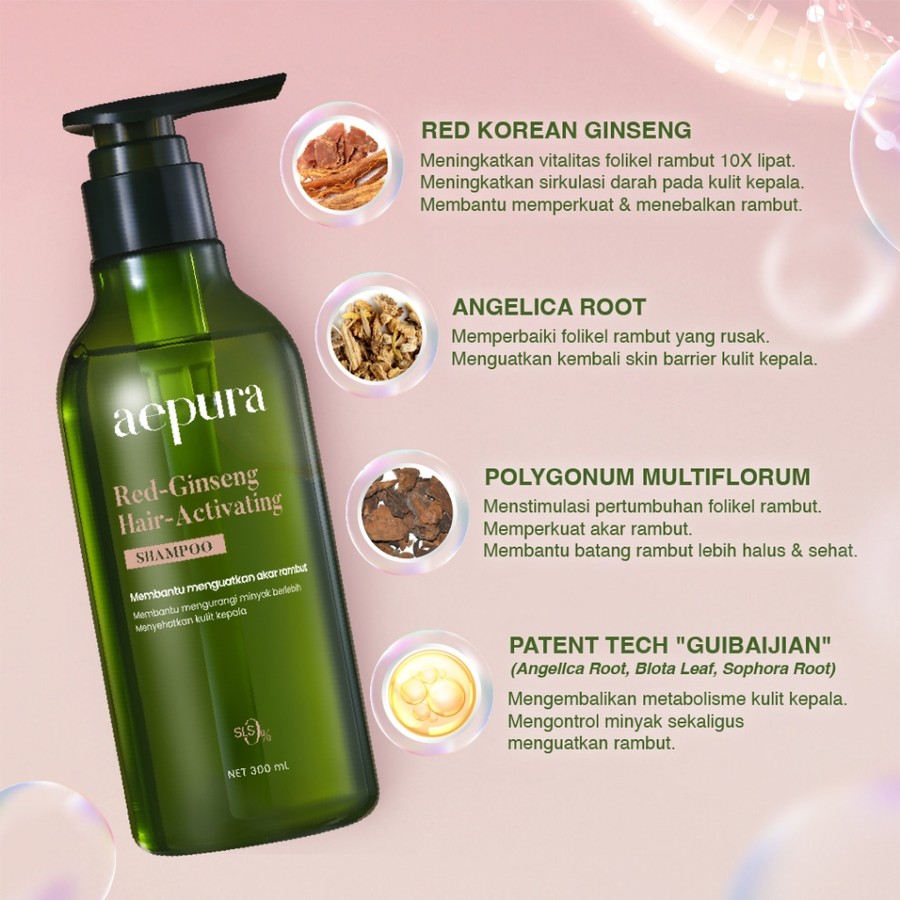 Aepura Kosmetik Indonesia aepura Red-Ginseng Hair-Activating Shampoo