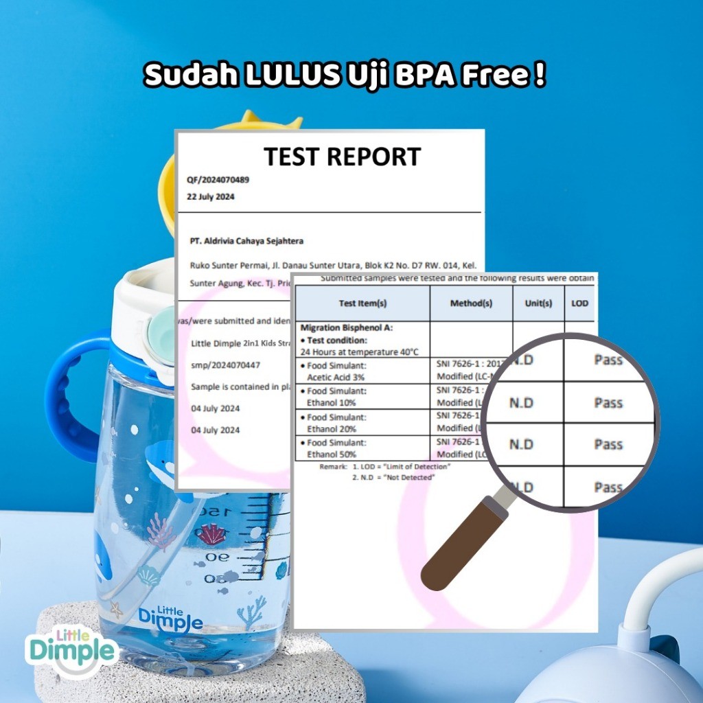 Aldrivia Cahaya Sejahtera Little Dimple 2in1 Kid’s Straw Bottle