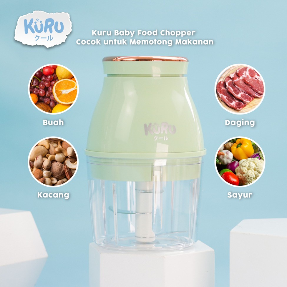 Kuarta Mitra Bersama KURU Electric Baby Food Chopper Blender  FC2001