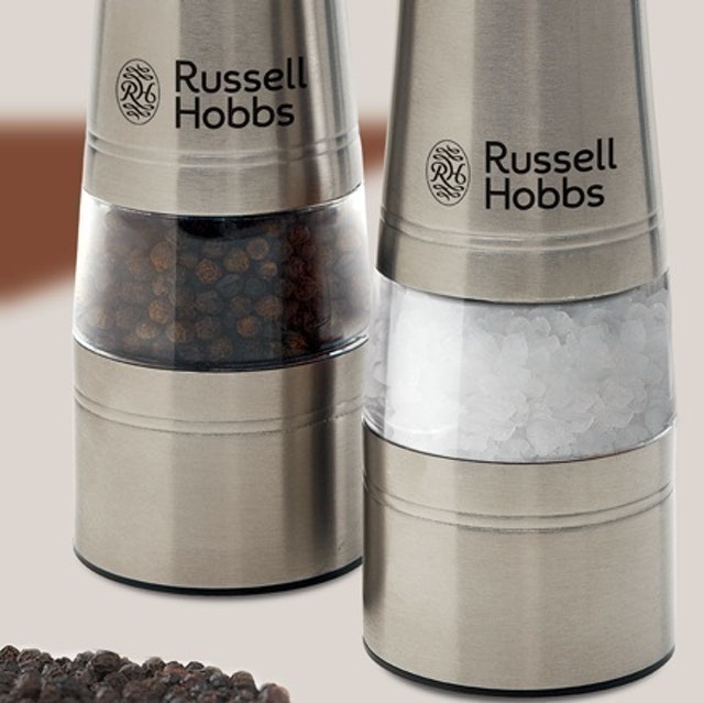 Russell Hobbs Salt & Pepper Mills - Brushed Stainless Steel RHPK4000