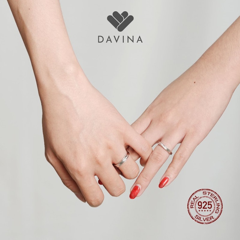 DAVINA Couple Evan Zeline Rings Sterling Silver 925 4