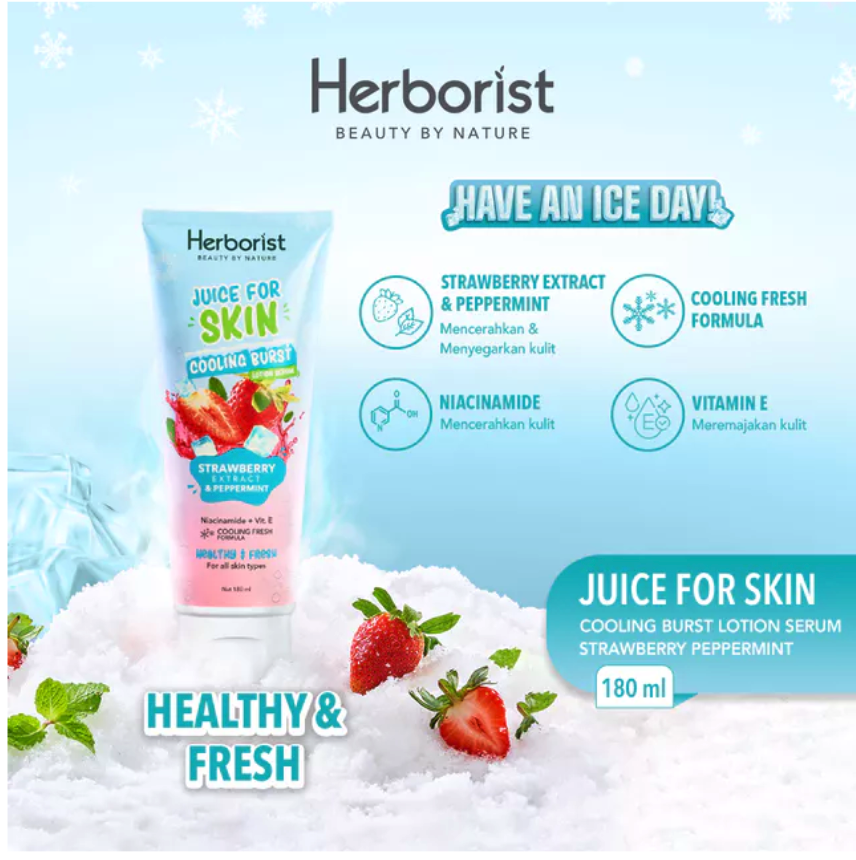 Juice For Skin Cooling Burst Lotion Serum Strawberry Peppermint Extract 2