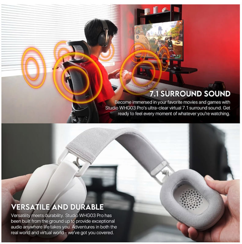 STUDIO PRO Virtual 7.1 Headset Gaming 4