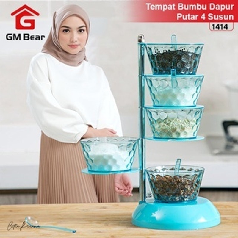 Tempat Bumbu Dapur Rak Putar 4 Susun 1414