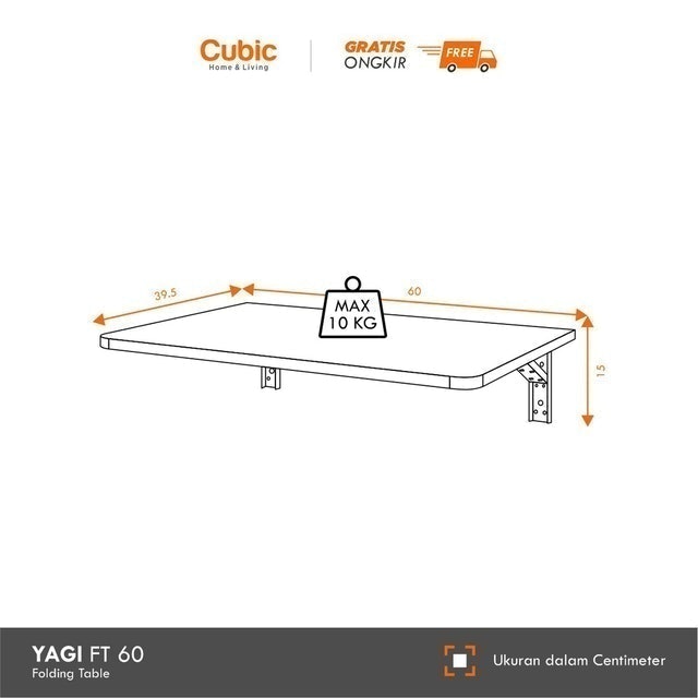 Cubic Meja Kerja Lipat YAGI FT 60