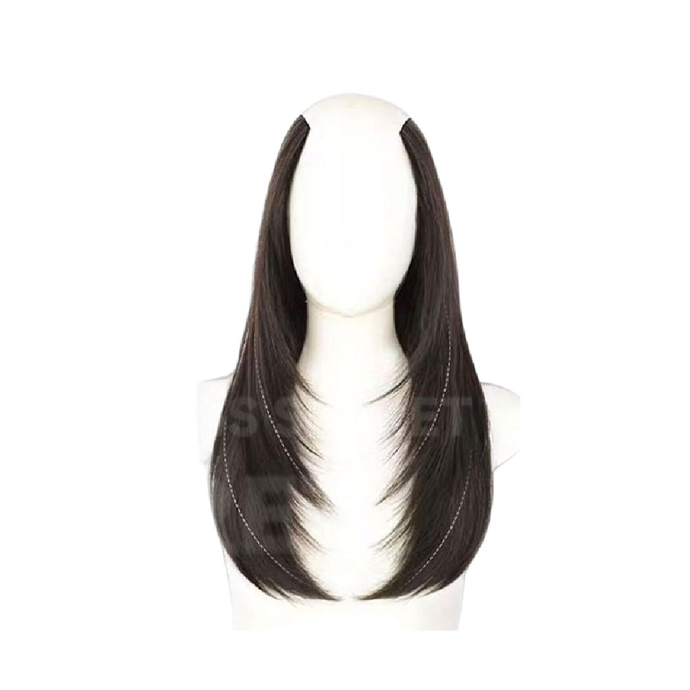 King Ka Hair Clip Korean Style Layer Dark Brown 60 cm