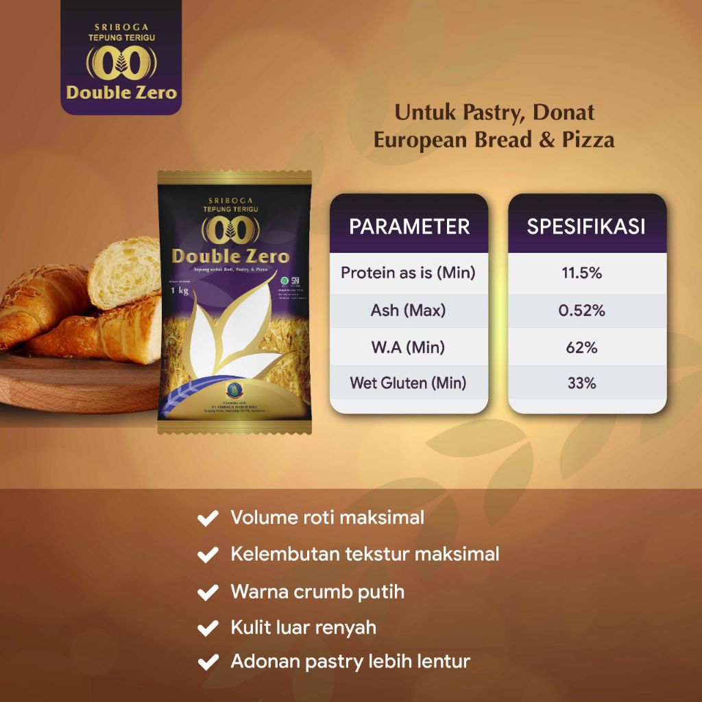 Sriboga Flour Mill Double Zero European Flour