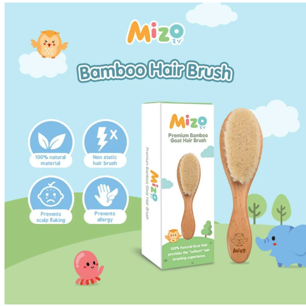 Mizo Premium Bamboo Goat Hair Brush 2