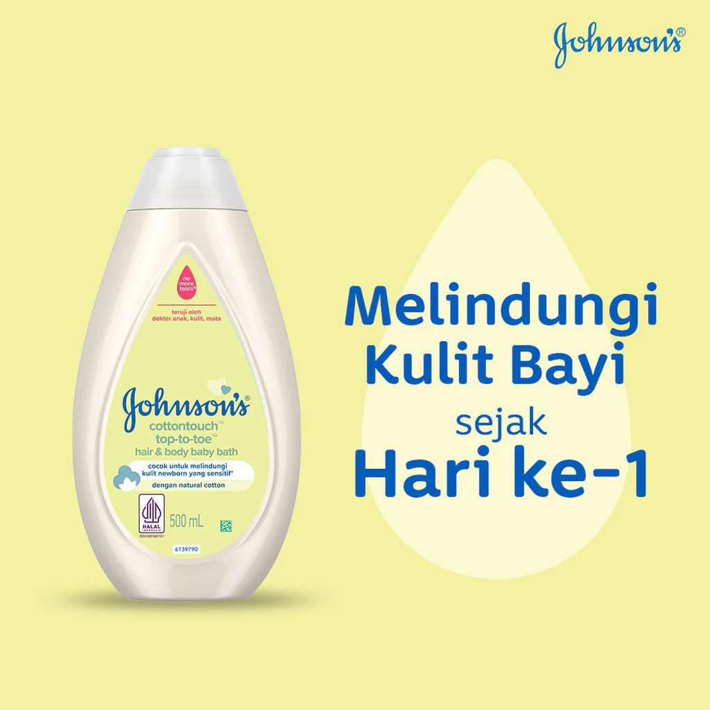 Johnson & Johnson Indonesia Johnson's Baby CottonTouch Top-to-Toe Hair & Body Baby Bath
