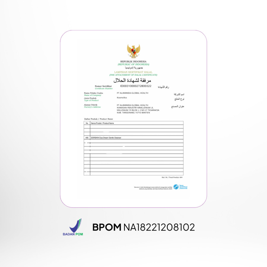 Dorskin Kreasi Indonesia Dörskin Cica Dream Gentle Cleanser
