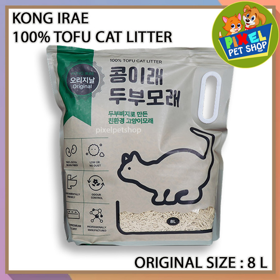 Kong Irae 100% Tofu Cat Litter Original 8 liter 2
