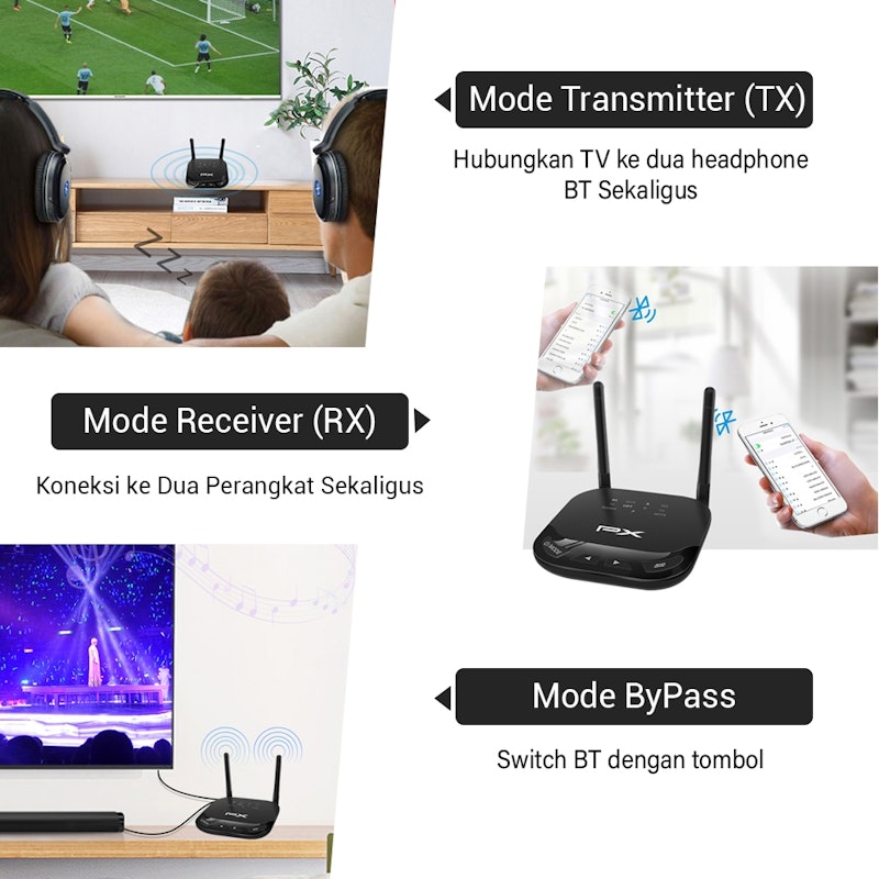 PX 2 in 1 BT 5.0 Transmitter Receiver 4
