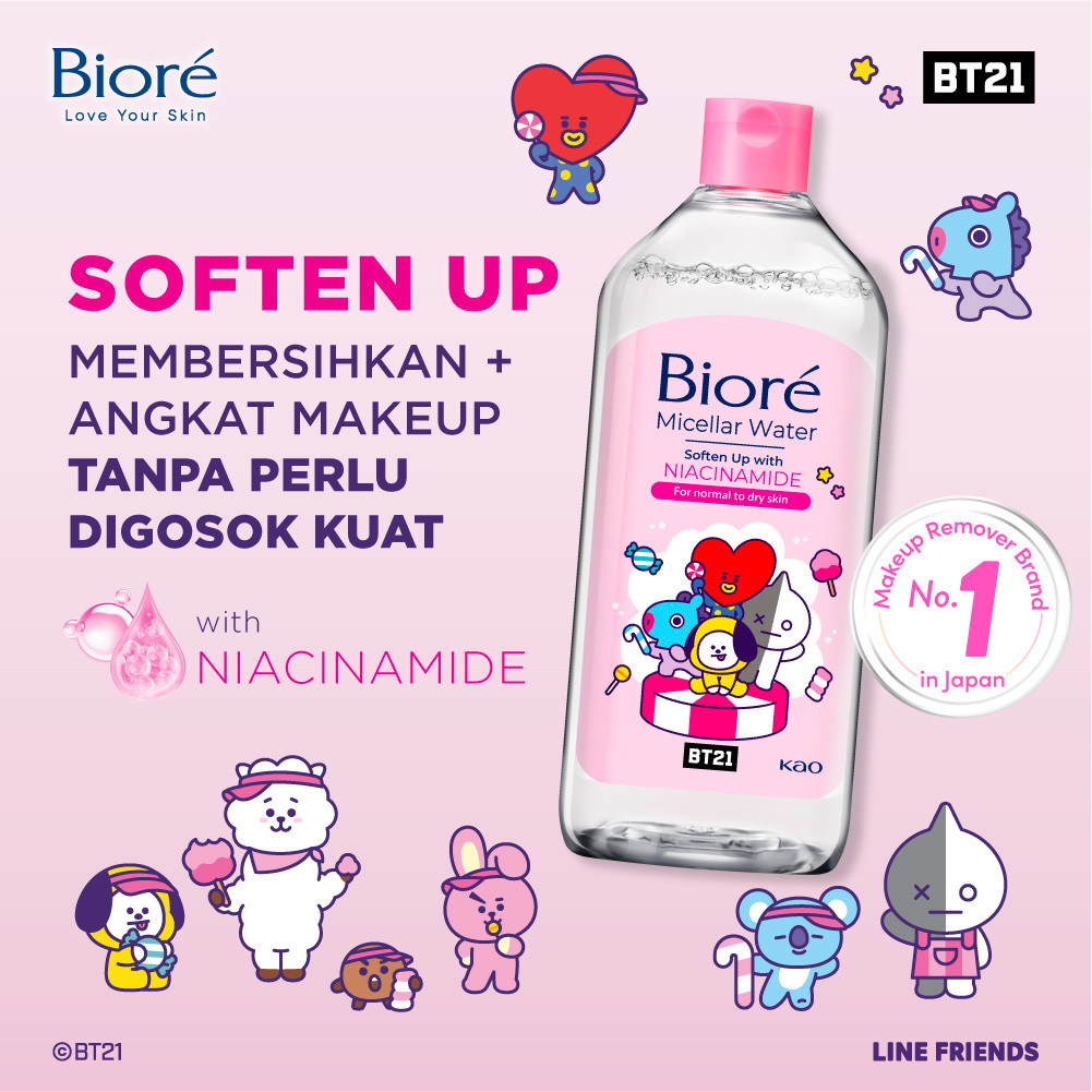 KAO Indonesia Biore Micellar Water Soften Up Niacinamide 