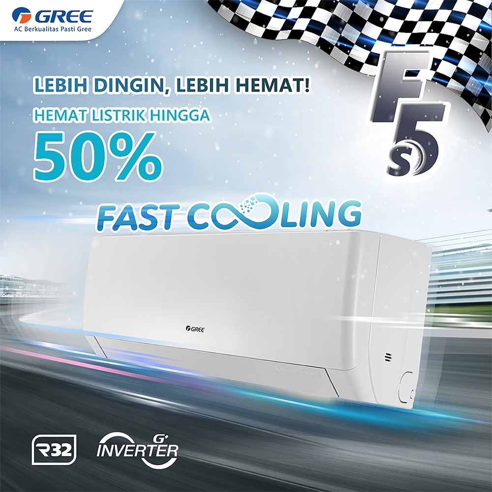 Gree Electric Appliances Indonesia Gree AC F5S Series Inverter 0.5 PK GWC-05F5(S)