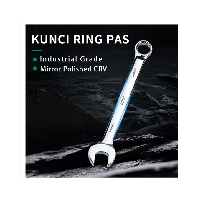 ISKU Kunci Ring Pas Set 11 pcs 8-24 mm 2
