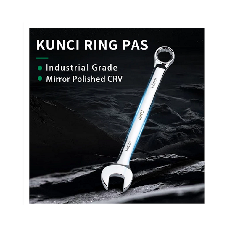 ISKU Kunci Ring Pas Set 11 pcs 8-24 mm 2