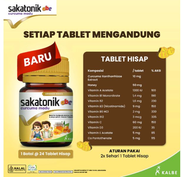 Kalbe Farma Sakatonik ABC Curcuma Madu