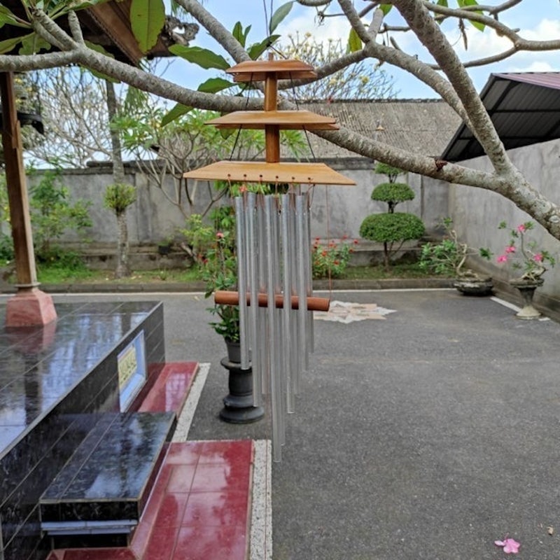 Wind Chimes Aluminium Motif Bambu Tumpuk 2