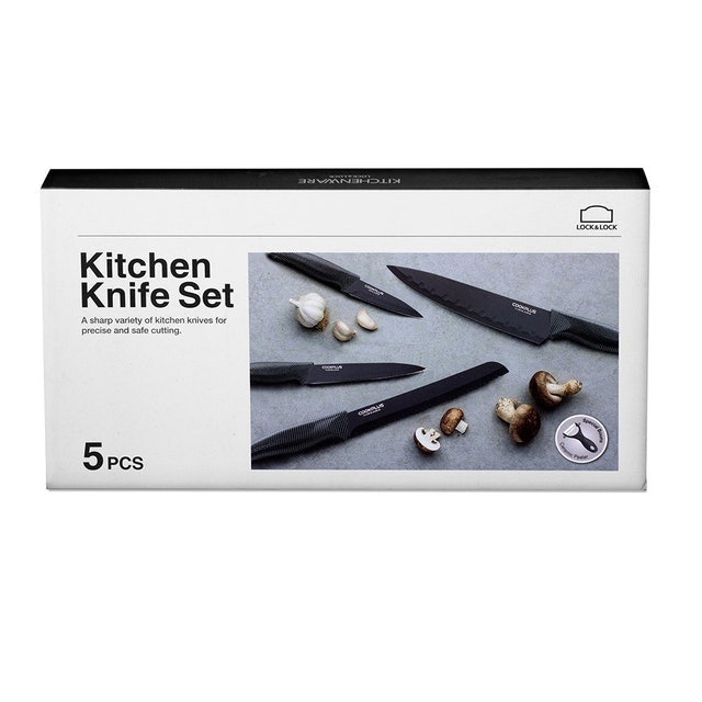 Cookplus Knife 5P Set Black ｜ CKK102S5MIX