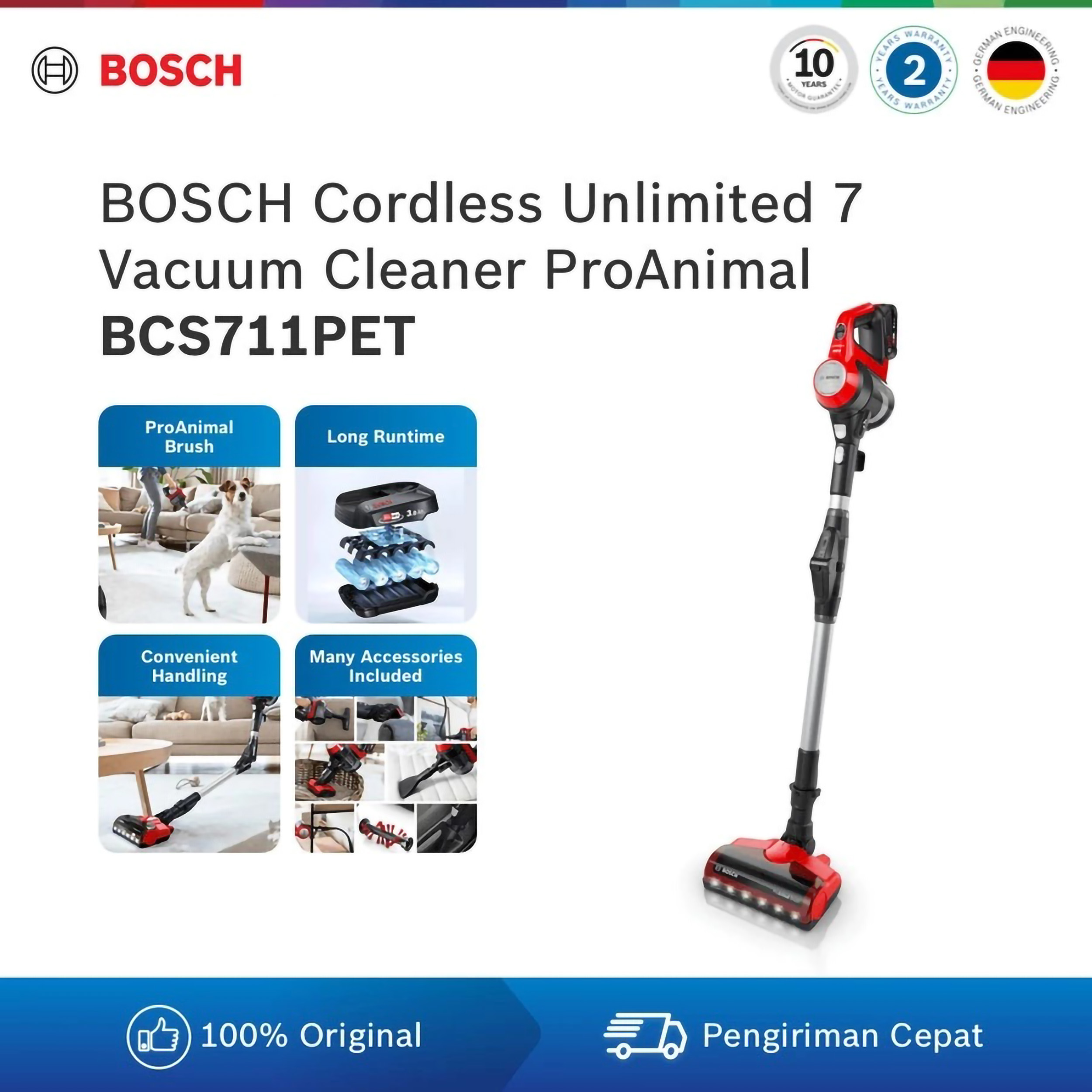 Bosch Cordless Vacuum Cleaner  BCS711PET