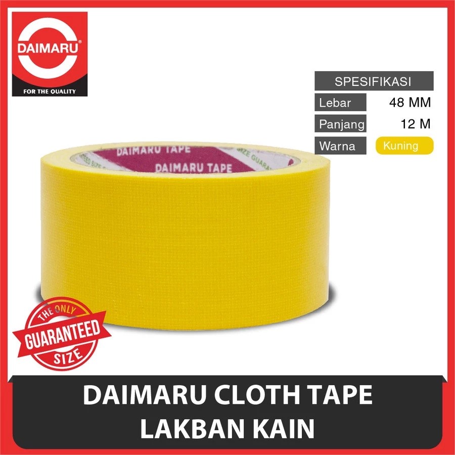 Daimaru Cloth Tape 48mm x 12m Kuning 2