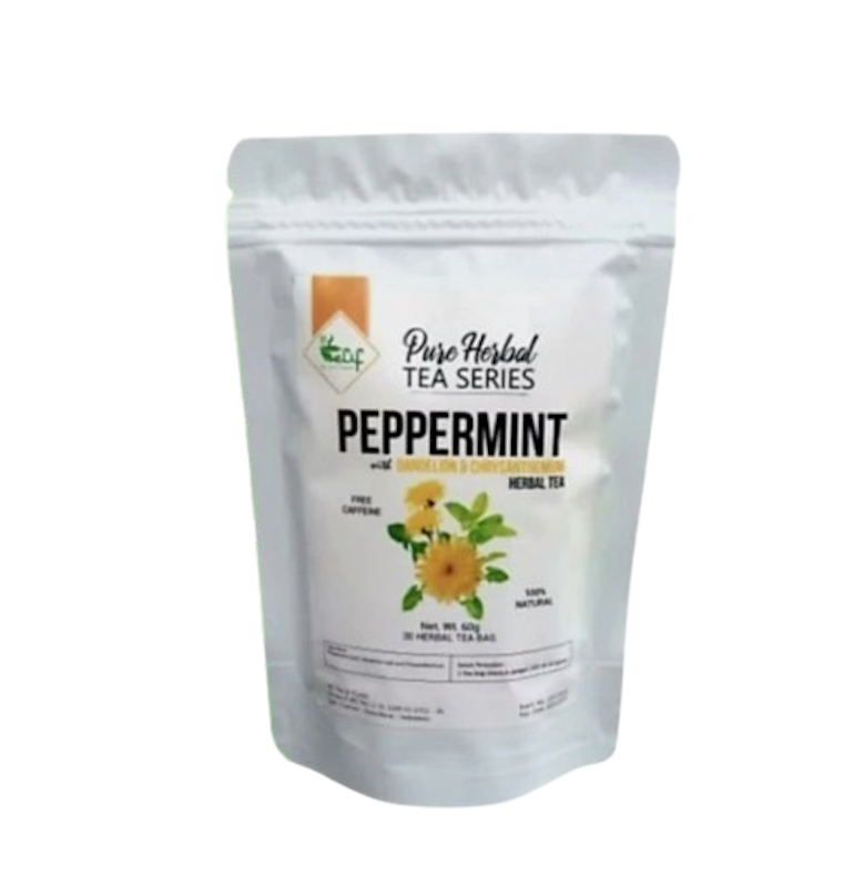 Elif Tea And Tisane Peppermint with Dandelion Chrysant Herbal Tea 1