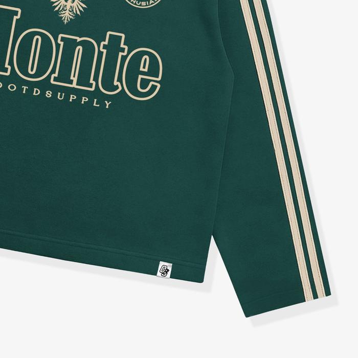 OOTDSUPPLY Longsleeve Boxy Double Stripe Monte Dark Army