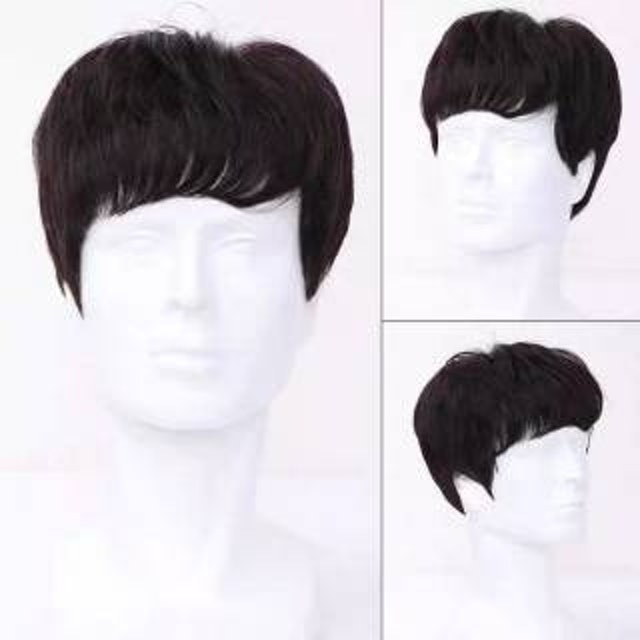 Men Wig 100% Human Hair  2