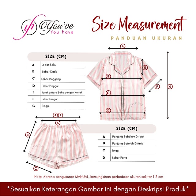 You've  Set Baju Tidur Satin 110021